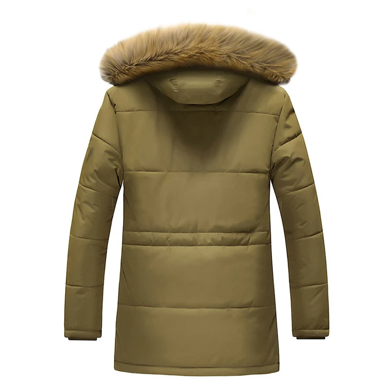 Winter Men Snow Hooded Parkas Coats Man Mountain Ski Thermal Coats Men -30 Degree Cotton Windbreaker Down Padded Jacket Clothing — zdjęcie 6