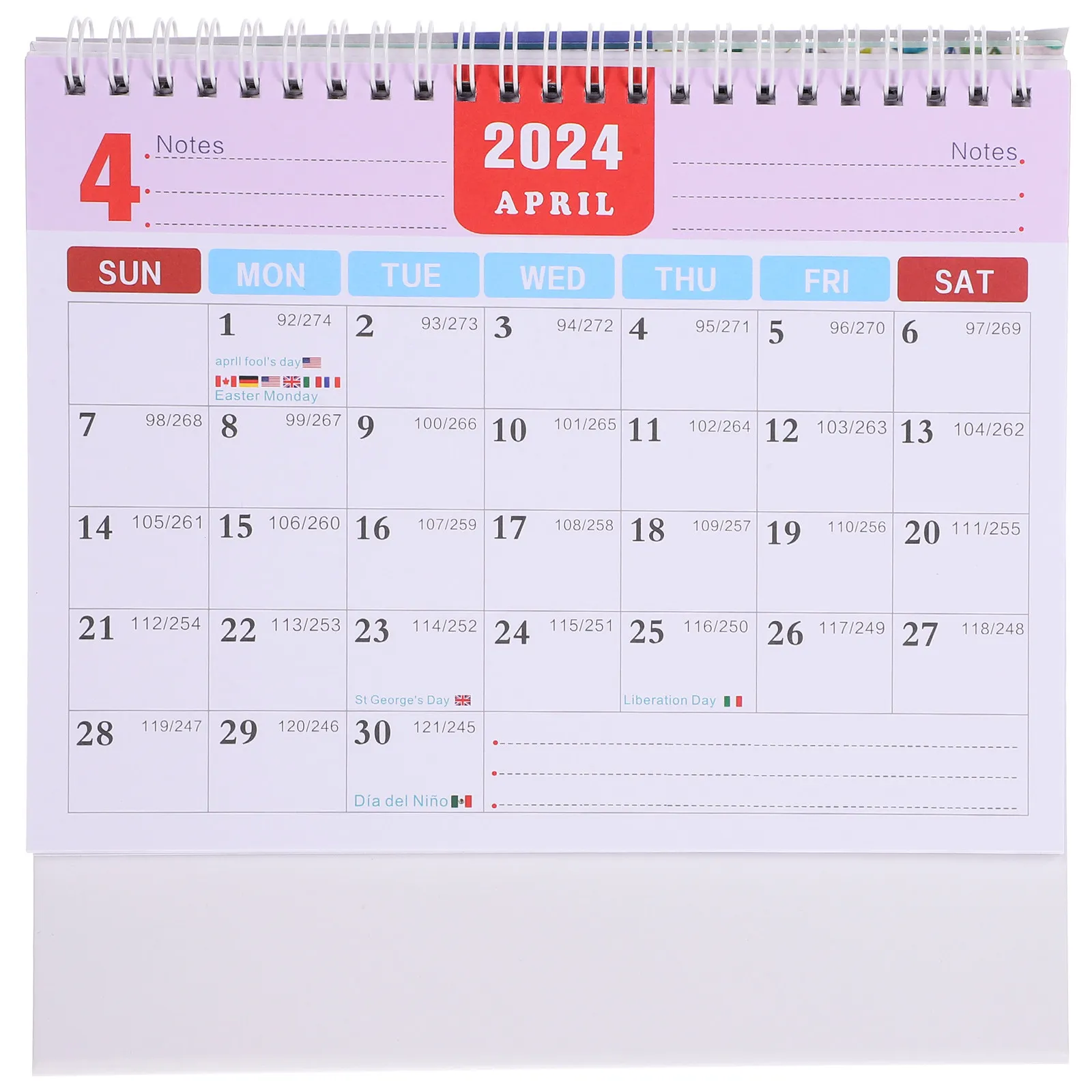 

Настольный календарь на 19 месяцев (2024-2025) в минималистичном стиле, откидной, для декора офисного стола, с пустыми полями, с толстыми страницами