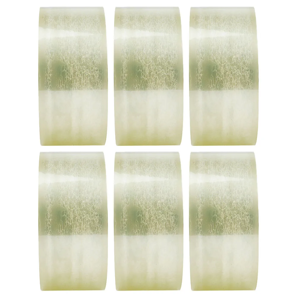 6 Rollen transparentes, klares Dichtungsband für Verpackungsboxen, robustes, wasserdichtes Klebeband für das Heimbüro
