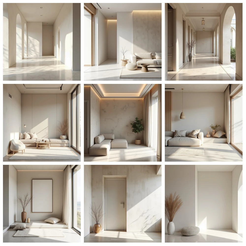 

MOON.QG White Living Room Backdrop Sofa Plant Cabinet Backgrounds For Photographs Kids Photography Props Wedding Accessories