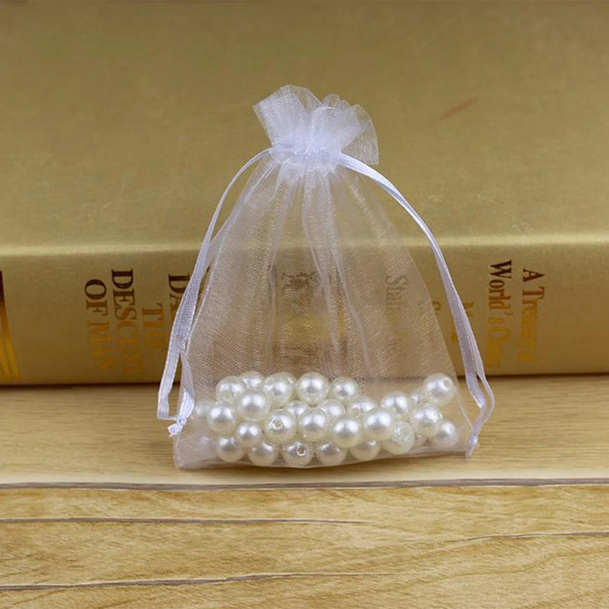 

50 Pcs Pearl Bags for Storing C y Gifts Accessories Small Items Drawstring Pouches Wedding Reusable Durable