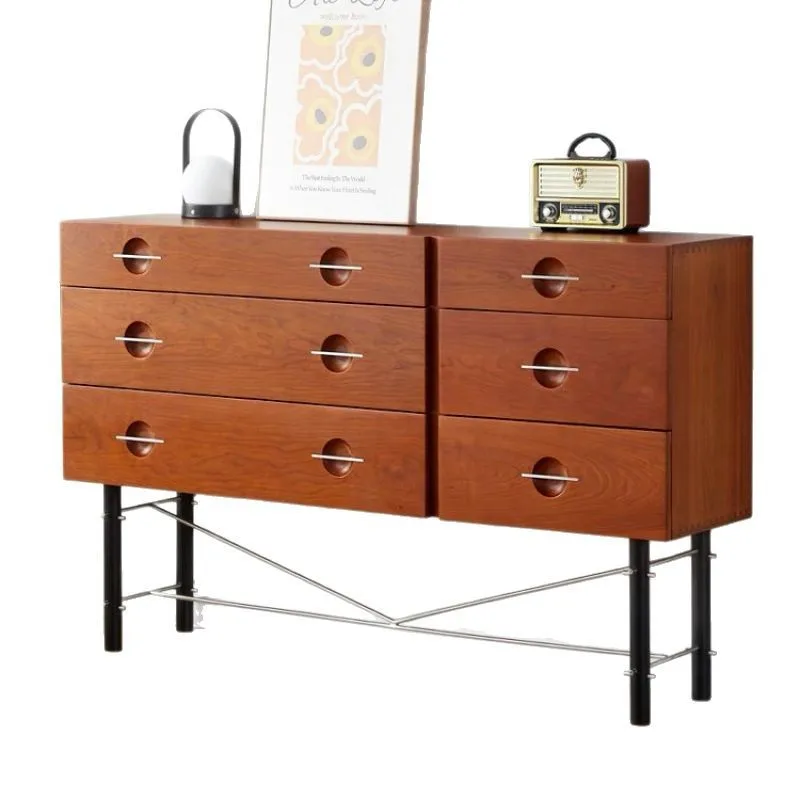 

wood bucket cabinet medieval all solid wood dining side cabinet entrance storage cabinet bedroom high-end light luxury