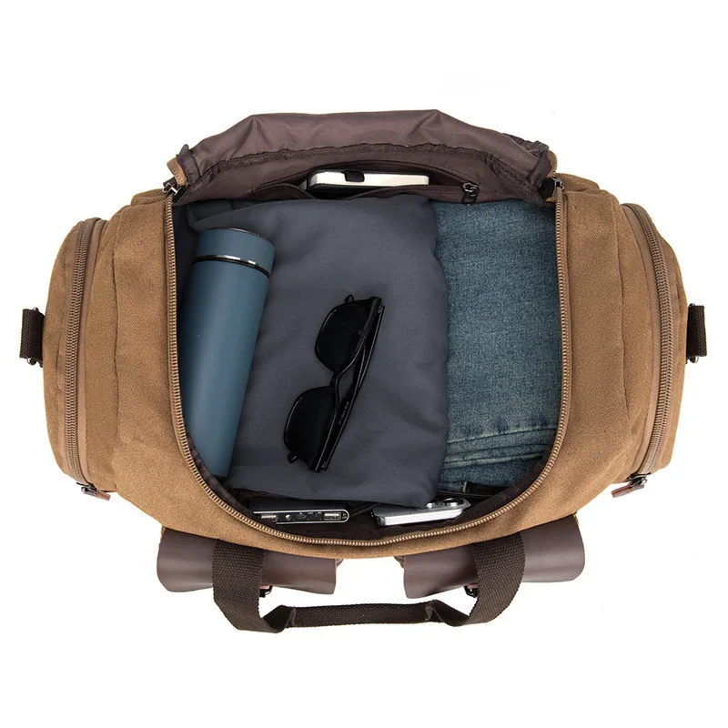 Luggage Waterproof Single Shoulder Crossbody Handbag Large Capacity Wear-resistant Microfiber Canvas Carry-on Duffle Bag
