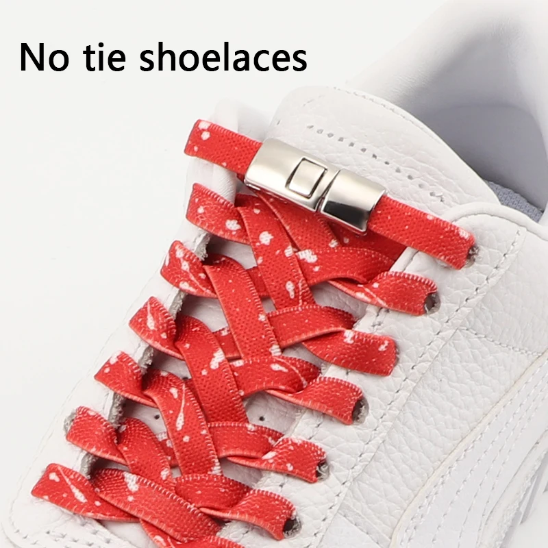 Cordones planos para zapatillas de deporte, cordones elásticos para zapatos sin corbatas, zapatos informales para hombres y mujeres, banda de goma de encaje, 1 par