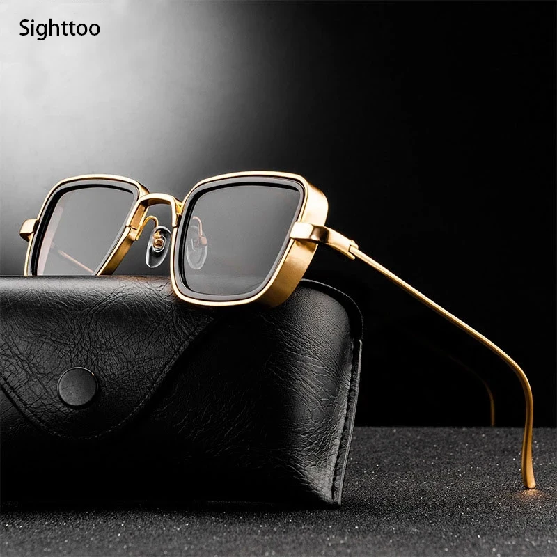 

Sighttoo Retro Square Sunglasses Men Vintage Steampunk Eyewear Trendy Brand Sun Glasses Shades For Women lunette de soleil UV400