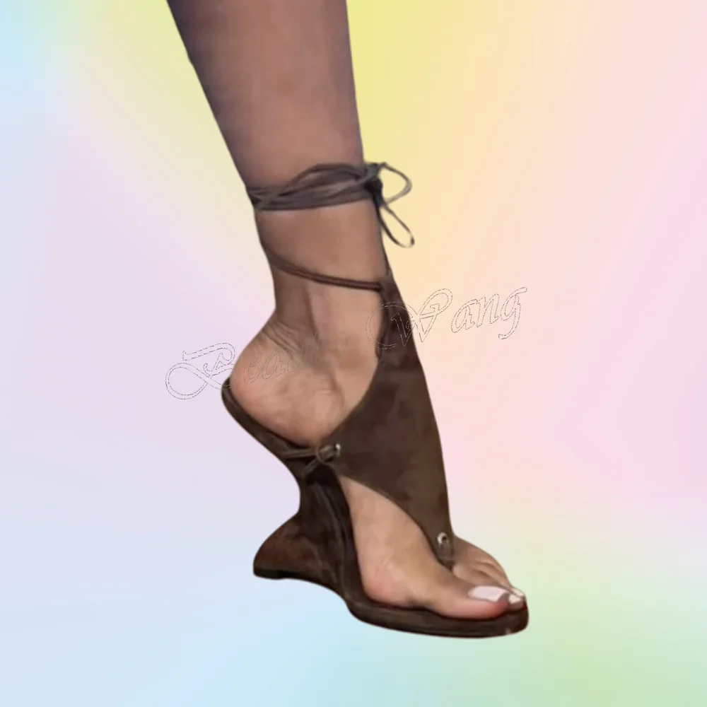 

Коричневые босоножки на каблуке в странном стиле, однотонные туфли на шнуровке с перекрестной завязкой, женские туфли на высоком каблуке, 2025 Zapatos Para Mujere