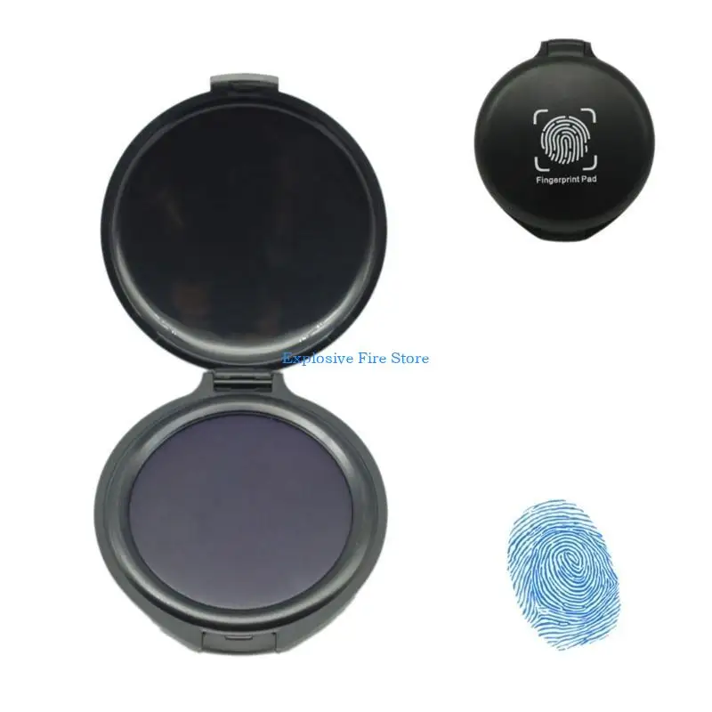 C4DB Fingerprint Pad Thumbprint Pad Quick Drying Pad Stamp Pad for Office Notary Identification Security Law Enforcement