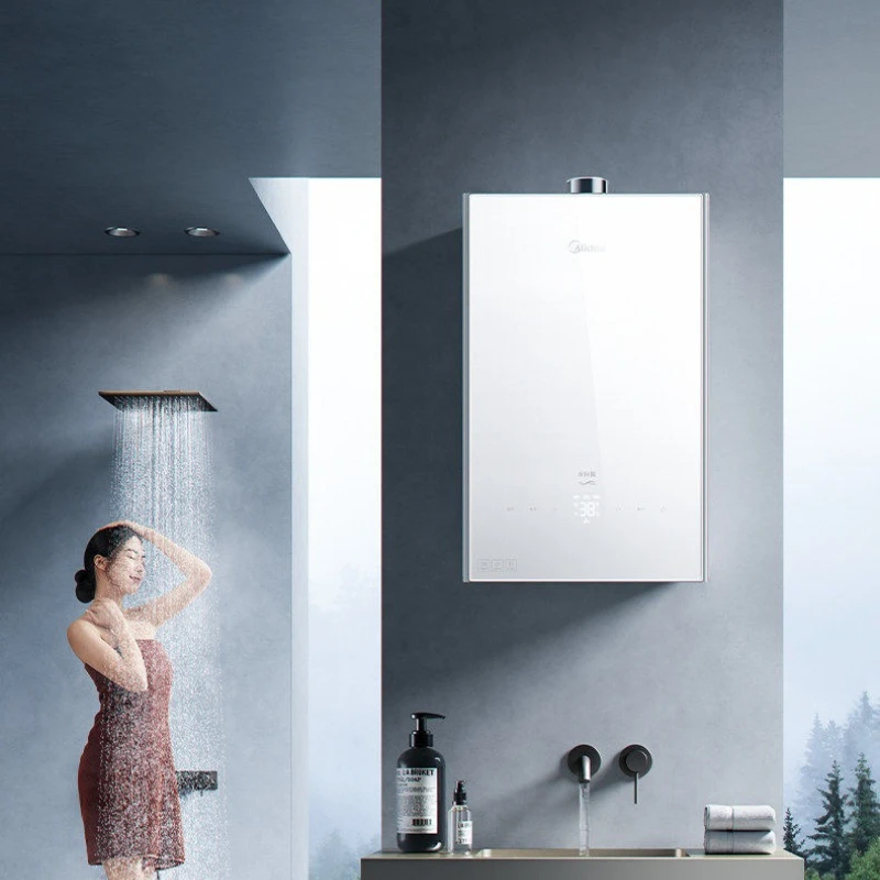 

Газовый водонагреватель MK6Amax 16 л для дома, белый, с сервоприводом, постоянной температурой, функцией повышения давления, без холодной воды, на природном газе