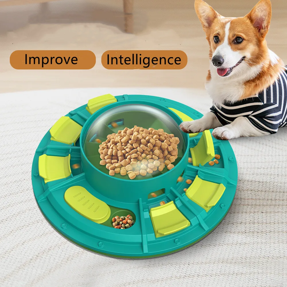 Dog Puzzle Toys Food Leakage Hiding Feeding Plate Puzzle Solving Tools Self play training slow feeding Plate