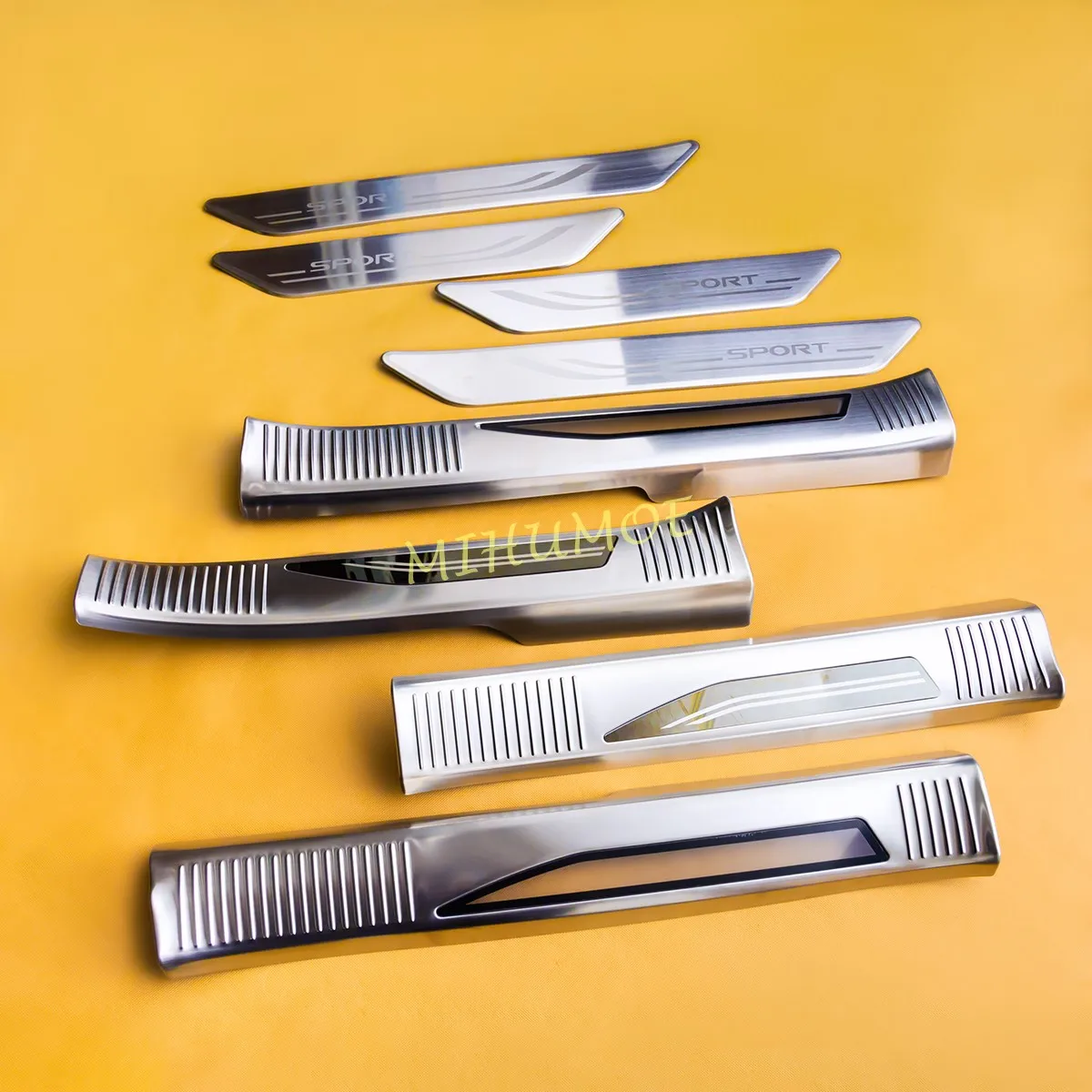 

Inside + Outside Door Sill Scuff Kick Protector Guard Stylish For Lexus RX350 RX350h RX450h+ RX500h 2023-2025 Stainless Steel