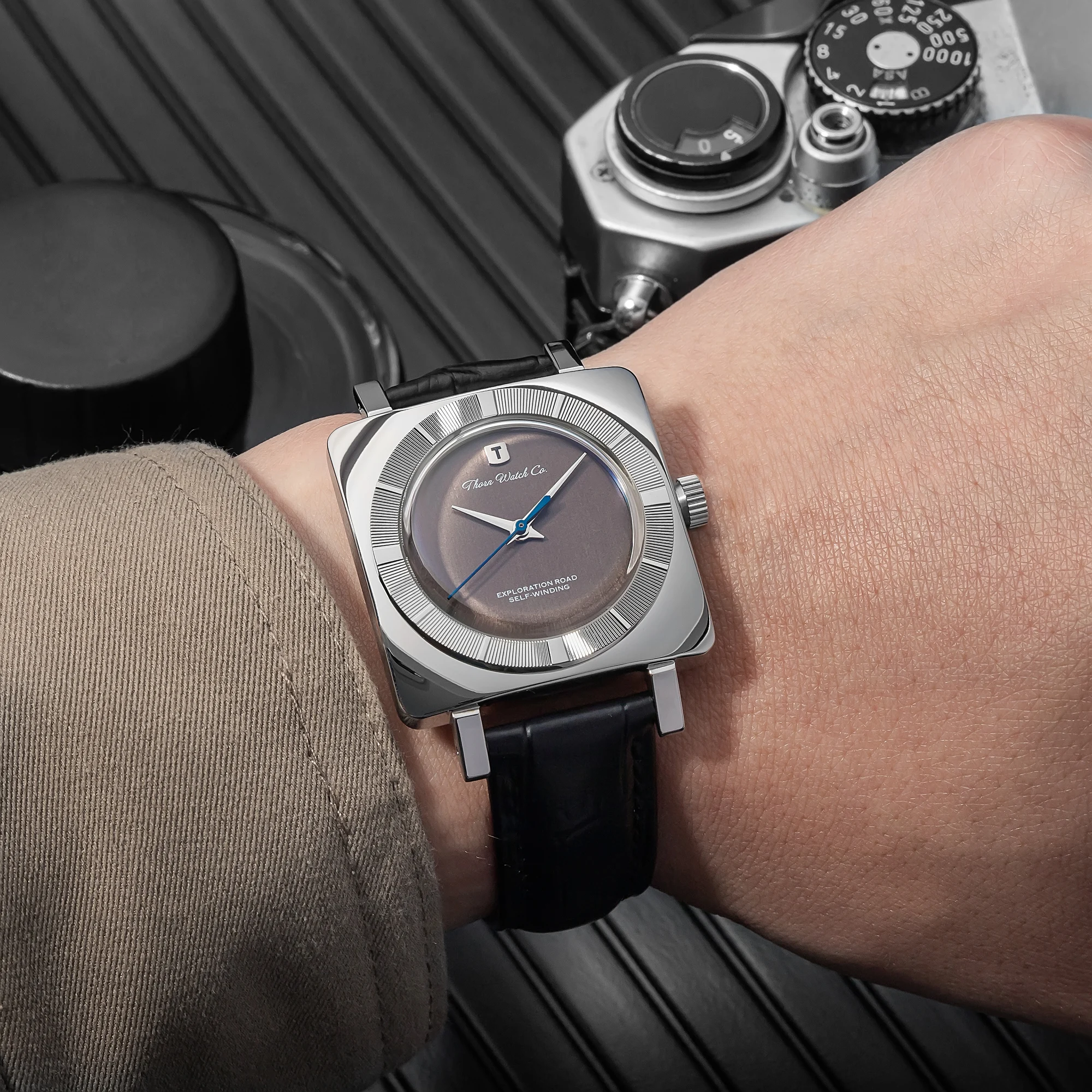THORN T016 Automatic Mechanical Watch PT5000 Movement Sapphire Crystal 50M Waterproof Cow Leather Strap Men Women Wristwatch