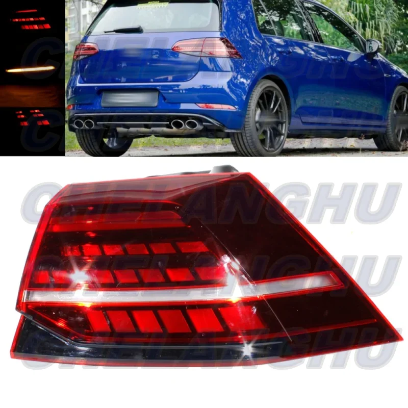 

LED Flowing Tail Light For VW Golf 7.5 MK7.5 2017 2018 2019 2020 Right Outer Side Rear Lamp