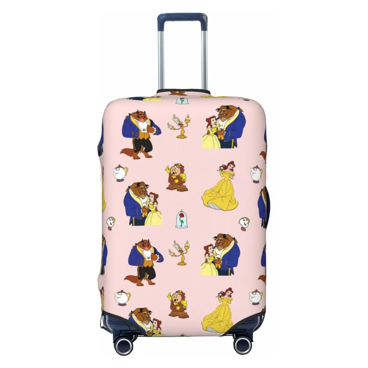 

Custom Beauty Anime And The Beast Luggage Cover Protector Cute Travel Suitcase Protective Cover for 18-32 Inch