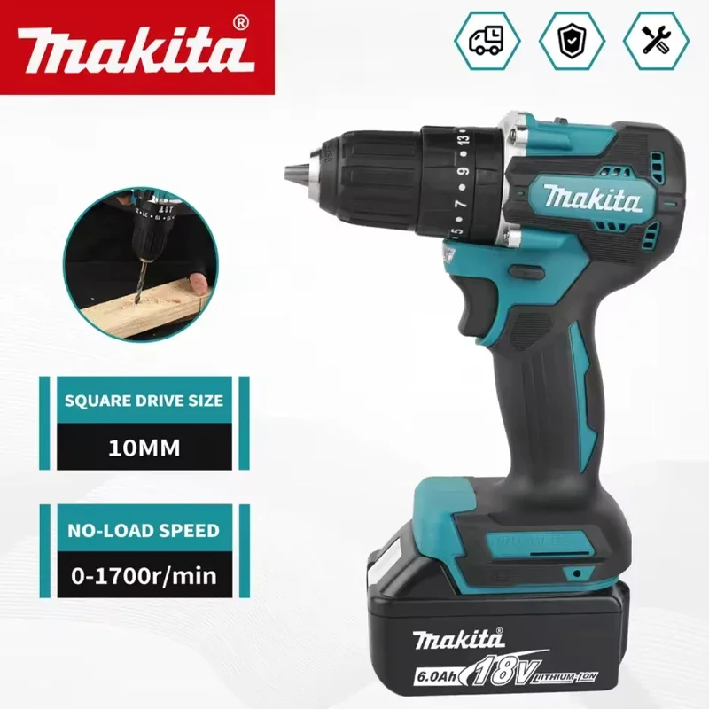 

Makita brushless DHP487 For 18V lithium Battery rechargeable impact drill, high-torque electric screwdriver Tool