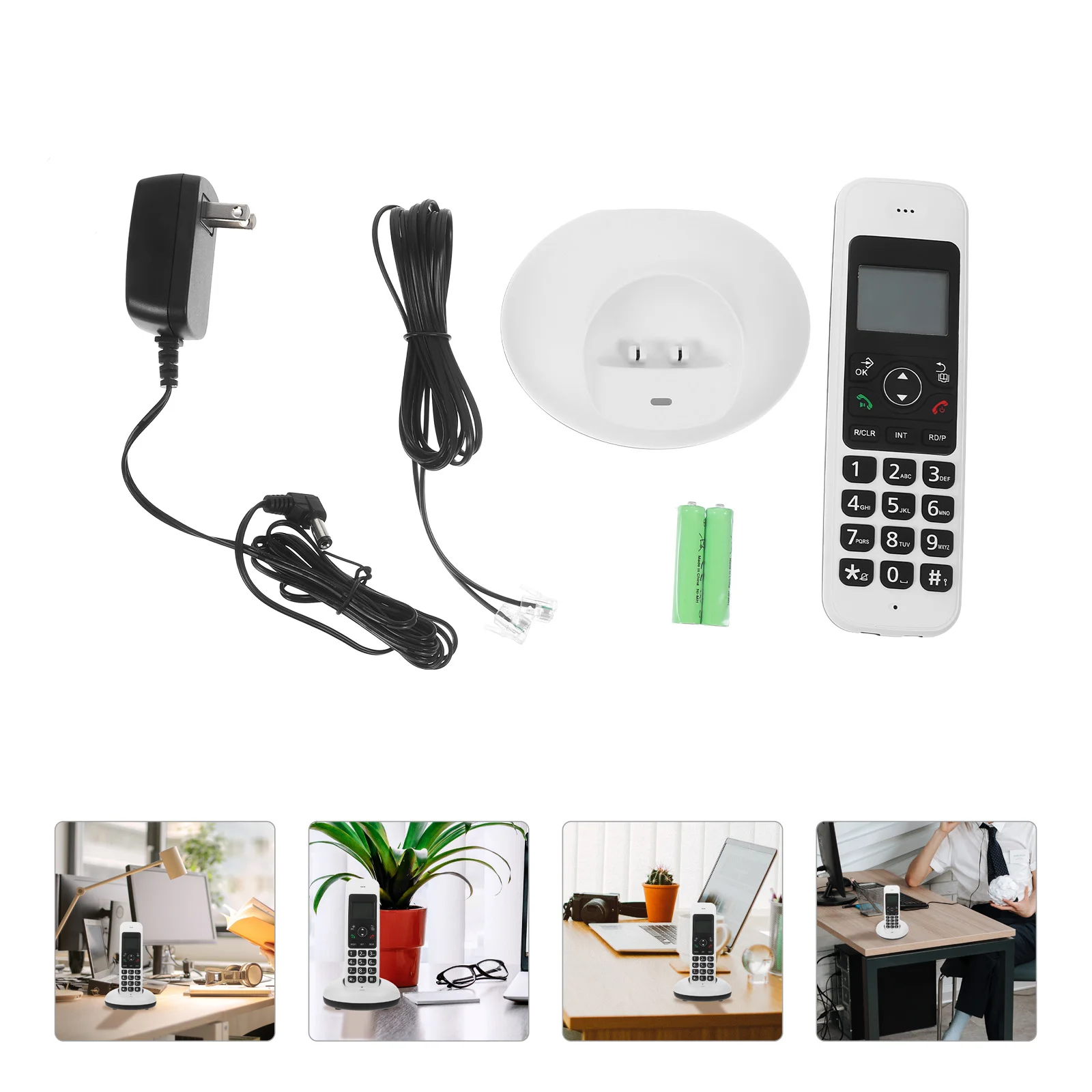 

1 set of Cordless Phone Home Cordless Phone Home Phone Landline Phone Cordless Telephone (US Plug) home phone system