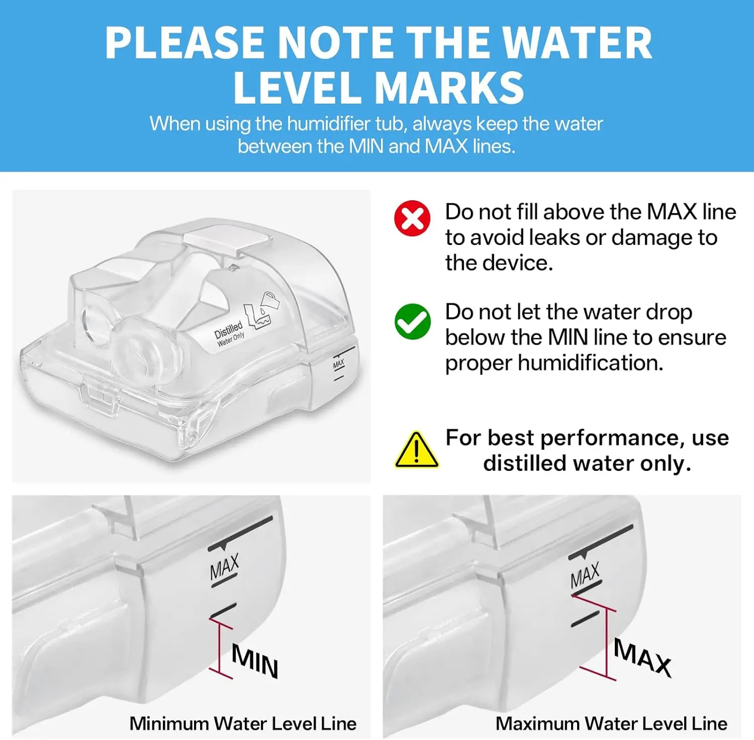 ResMed CPAP Replacement Water Chamber Perfectly Compatible with AirSense 11 & AirCurve 11 CPAP Machines | High Quality, Durable
