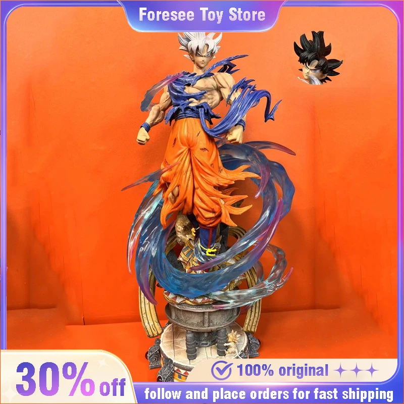 

56cm Anime DRAGON BALL Son Goku with Two Heads Action Figurine Statue Pvc Collection Model Desk Decor Toy for Kid Birthday Gift