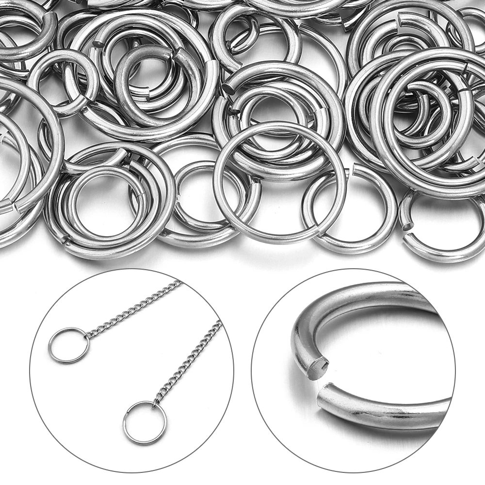 12/15/20/25/30/mm Stainless Steel Jump Rings Split Ring Jewelry Connector Openable Rings For DIY Bracelet Necklace Accessories image 3
