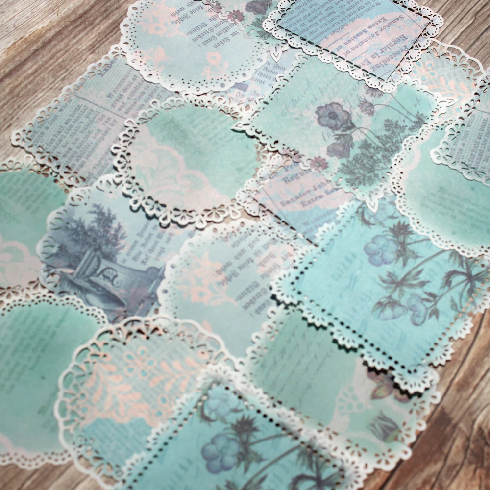 KSCRAFT-Napperon en dentelle de poèmes vintage, papier d'arrière-plan pour bricolage, journal indésirable, licence, artisanat de scrapbooking à supports mixtes, 20 pièces