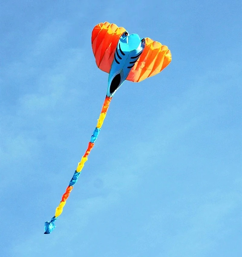 Free Shipping flying fish kites line fun toys sports wind kites for children batch noisi steel boy giants Inflatable toys kevlar