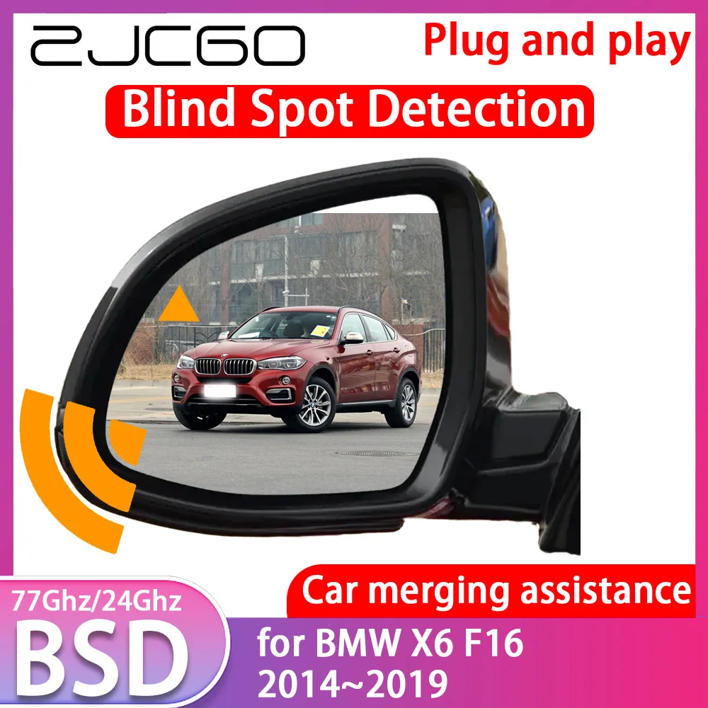 ZJCGO for BMW X6 F16 2014~2019 Blind Spot Detection Car BSD BSA BSM System Driving Warning Radar Alert Mirror