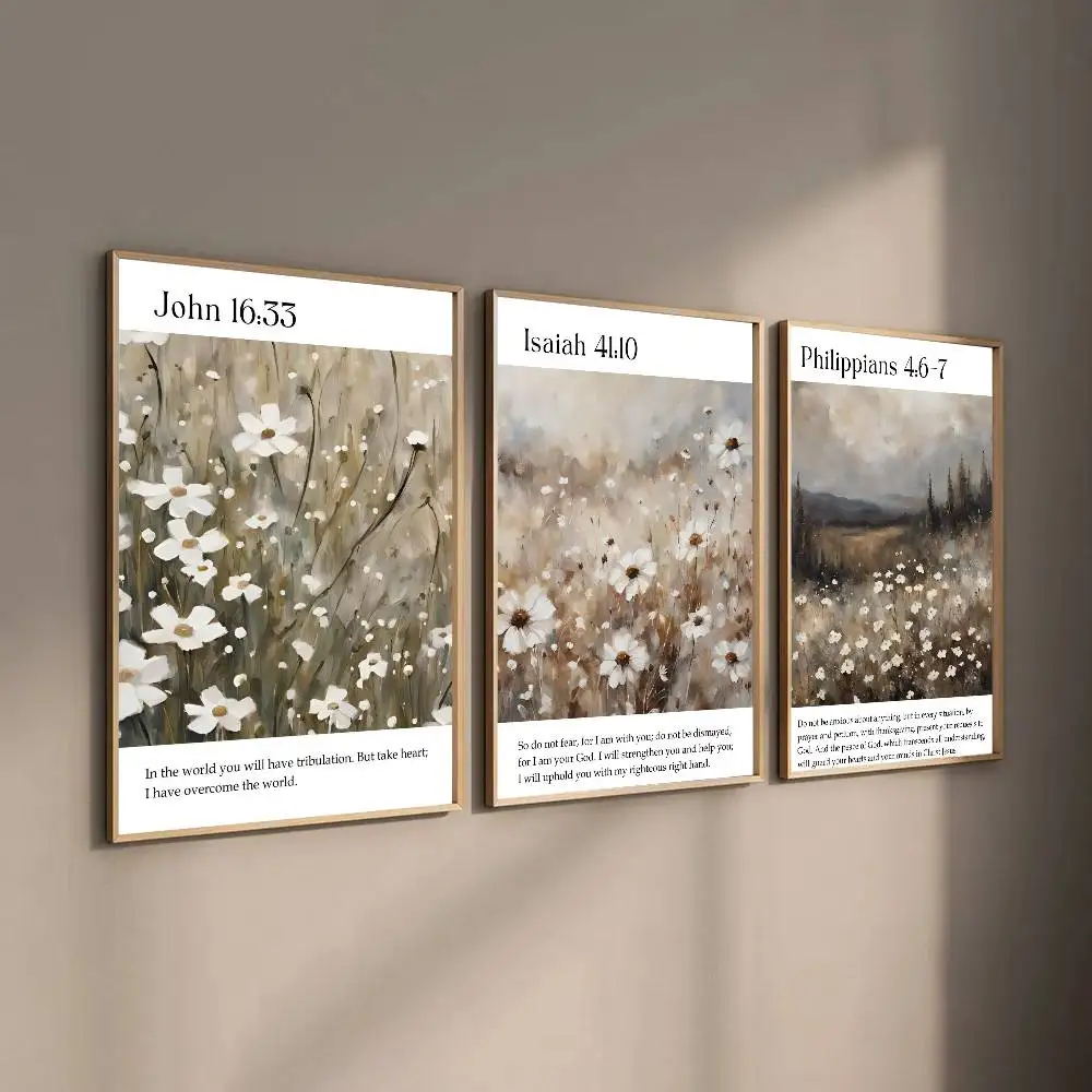 1 قطعة آية الكتاب المقدس جوشوا الكتاب المزاج المسيحية يسوع المشارك طباعة لغرفة النوم غرفة المعيشة ديكور المنزل اللوحة جدار الفن HD