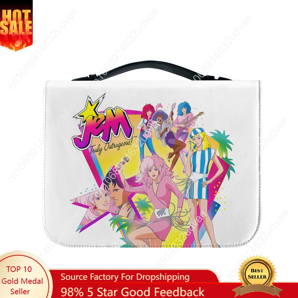 

Jem and The Holograms Made Bible Bags Christian Gifts Personalized Covers Bible Pack Waterproof Leather Bag Package Case