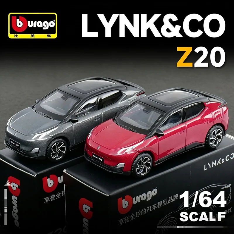 Bburago 1:64 lynk & co 02 z20 suv liga modelo de carro diecast metal novos veículos energia modelo carro simulação coleção crianças brinquedos presente