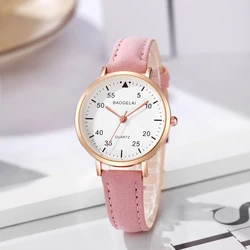 Fashion Women Simple Arabic Digital Dial Frosted Strap Quartz Belt Watch