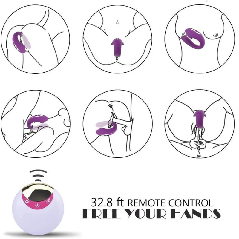 Wireless Vibrators Sex Toys For Female Vagina Masturbation Sex Toys Male Remote Control Sucking G-spot Massager For Adult