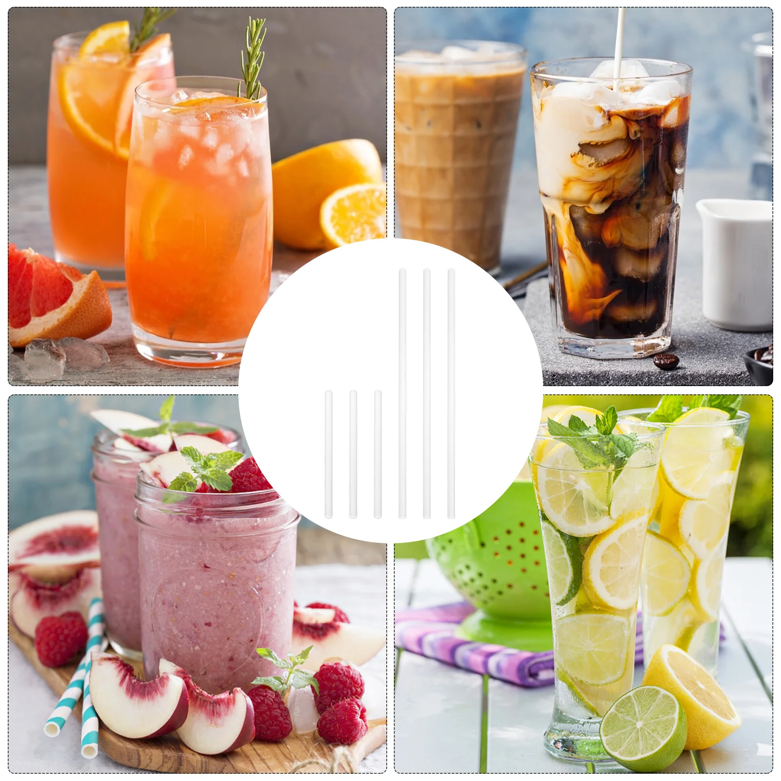 

6Pcs High Temperature Resistant Glass Stir Sticks Durable Solid Glass Rods for Lab Experiments Scientific Exploration Honey