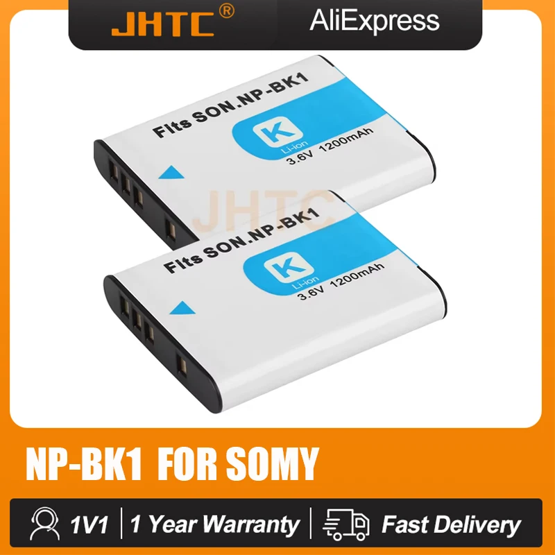 Batería NP-BK1 NP-FK1 para SONY S750 S780 S950 S980 W190 W370 W180 DSC-S950 BK1 FK1 batería de cámara de 1200mAh