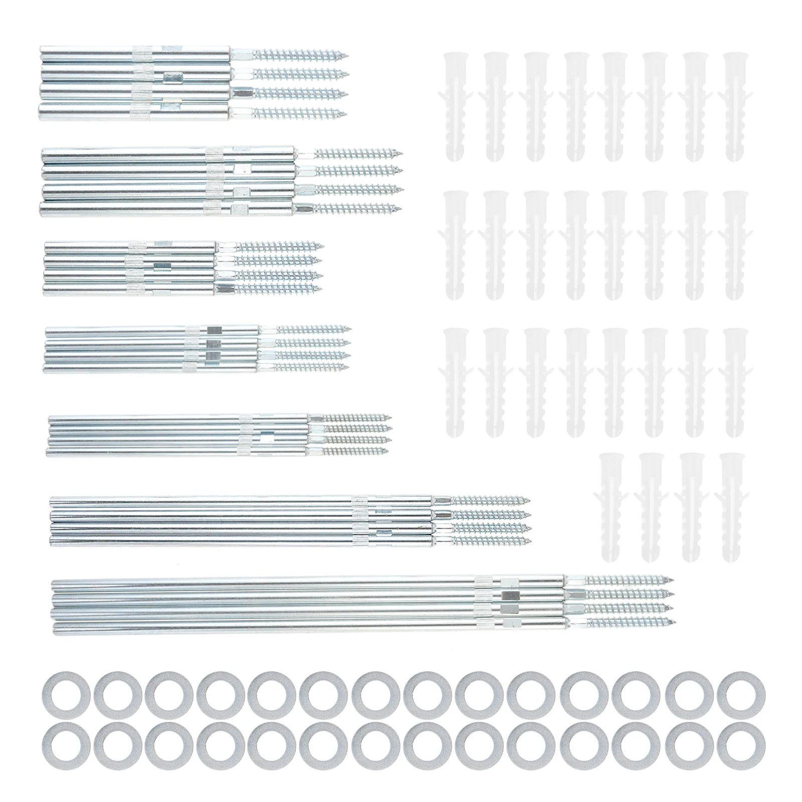 4Pcs100mm-300mm Floating Shelf Brackets Metal Invisible Wall Hanger Supports Partition Brackets Wood Furniture Joint with Screws