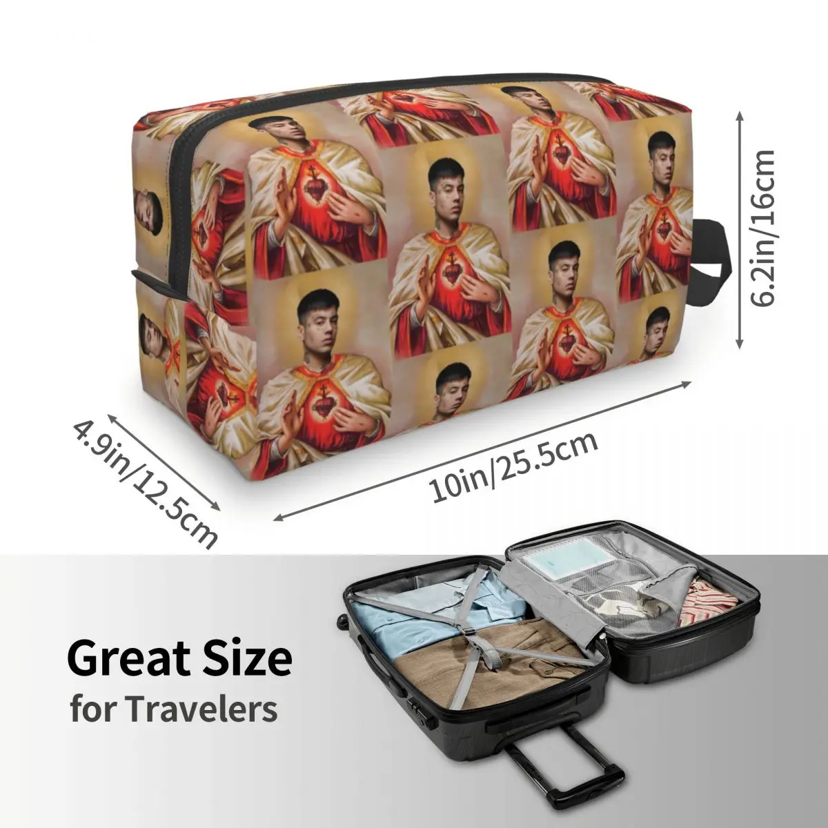 Duki Rapper Rockstar Music Makeup Bag Cosmetic Organizer Storage Dopp Kit Toiletry Cosmetic Bag for Women Beauty Travel