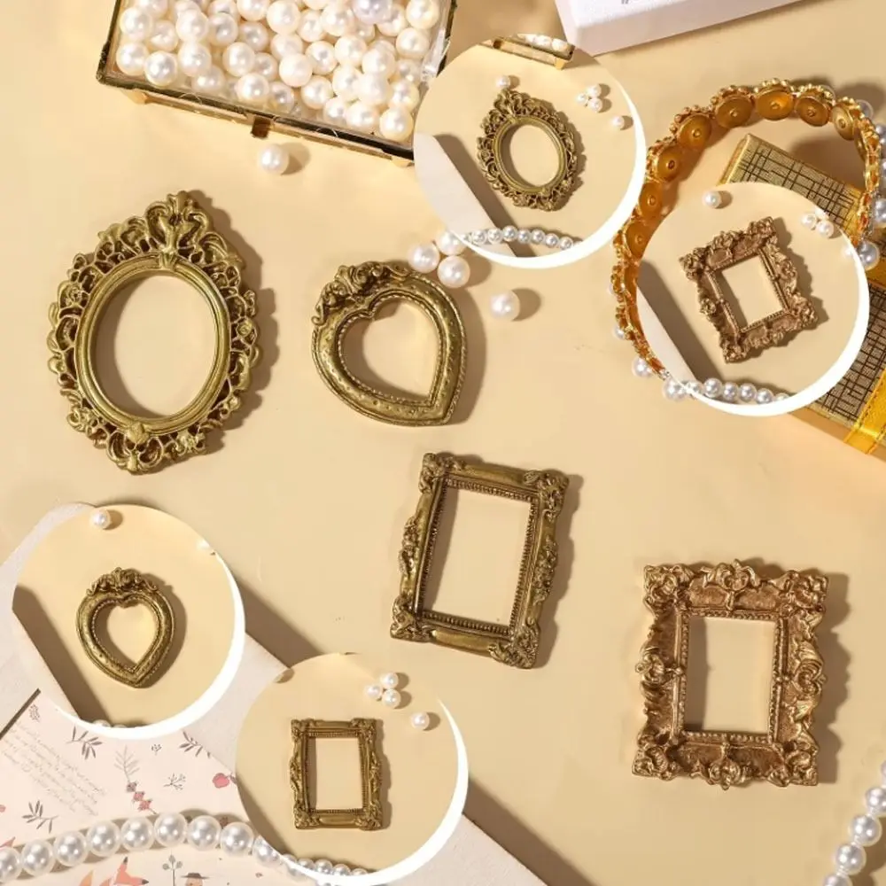 Vintage Resin DIY Shadow Box Frame Gold DIY Memory Display Frames Mini Photo Frames Gifts