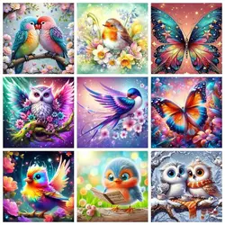 GATYZTORY Full Diamond Painting Animal Bird New Arrivals 2024 Diamond Embroidery Owl Wall Decoration Craft Kit Gift