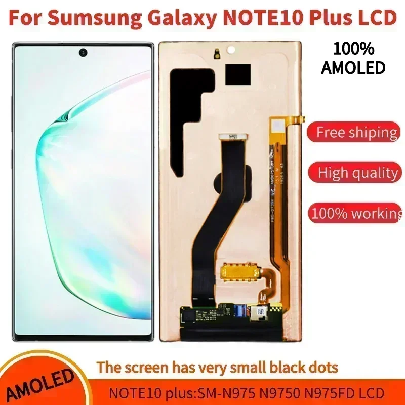 

Super AMOLED Screen for Samsung Galaxy Note10 Plus LCD SM-N975 N9750 N975F/DS Lcd Display Digital Touch Screen Replacement