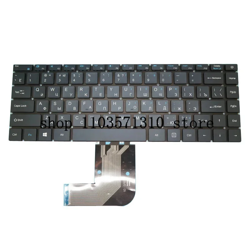 لوحة مفاتيح للكمبيوتر المحمول باللون الأزرق والفضي لـ Teclast F7 PLUS / F7S MB 3181004     F0005-004 XK-HS105 YMS-0177-B PRIDE-K3892 الروسية RU جديد