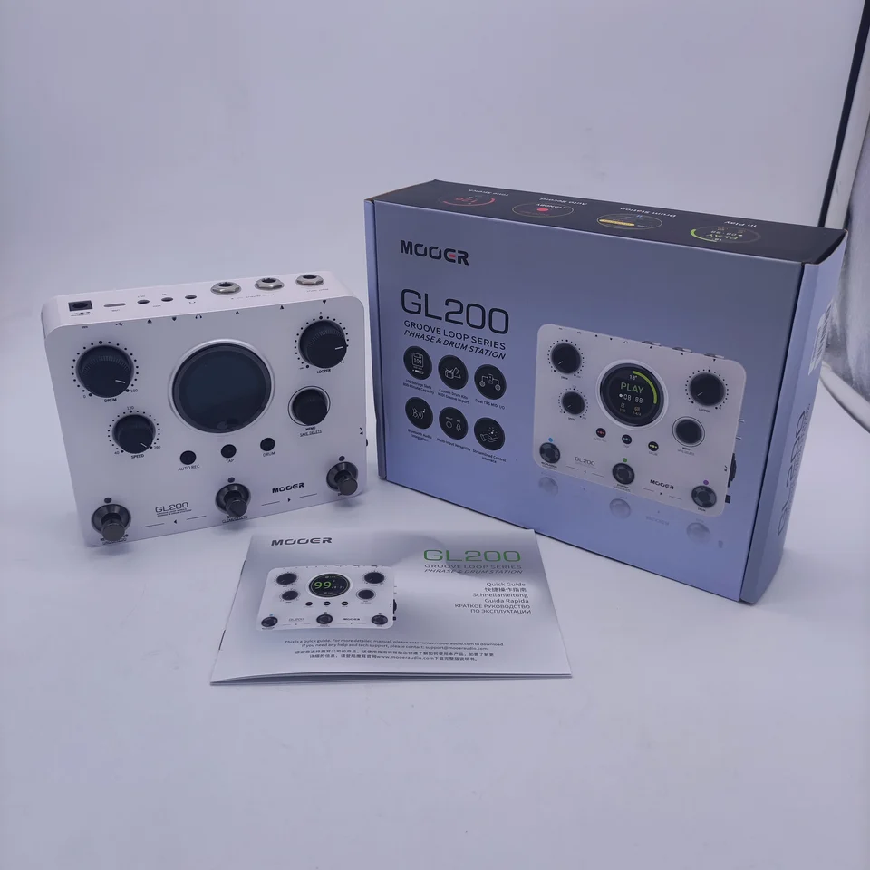 Mooer GL200 stereo vocal sentence loop and drum machine built-in