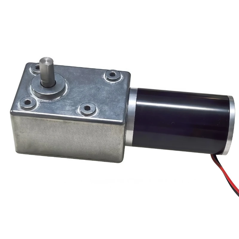 5882-45ZY Turbo Worm Reducer Motor 12V24V Super Self-Locking Metal Gear D-Type Large Torque Adjustable Speed Brushed DC Motor