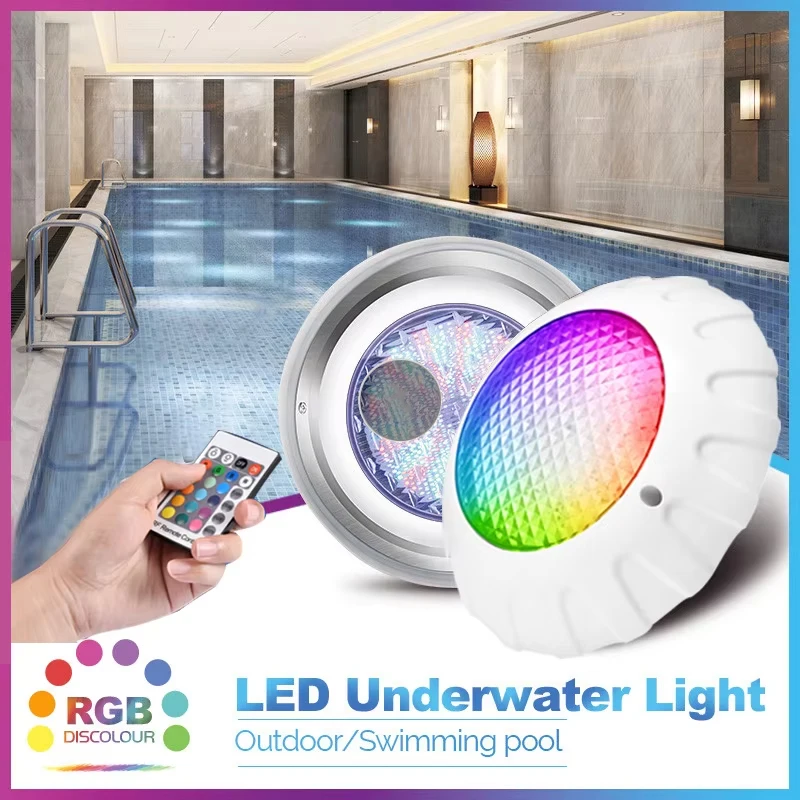 

IP68 38 Вт Водонепроницаемые 81 светодиодные светильники для бассейна Настенные подводные фонари с изменением цвета RGB-лампа 12 В с дистанционным управлением
