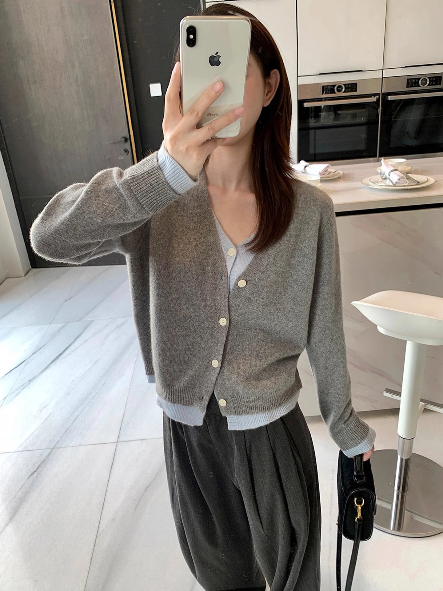 

Женский осенне-зимний свободный вязаный свитер, кардиган, мягкий цвет, блузка, повседневное универсальное длинное дышащее пальто Sve