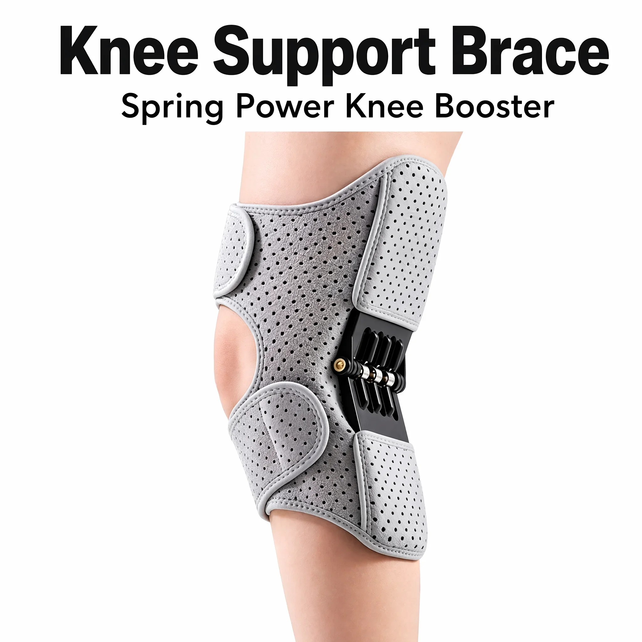 

Breathable Spring Knee Support Brace, Adjustable Rebound Stabilizer for Knee Pain Relief, Walking, Climbing, Hiking & Workout