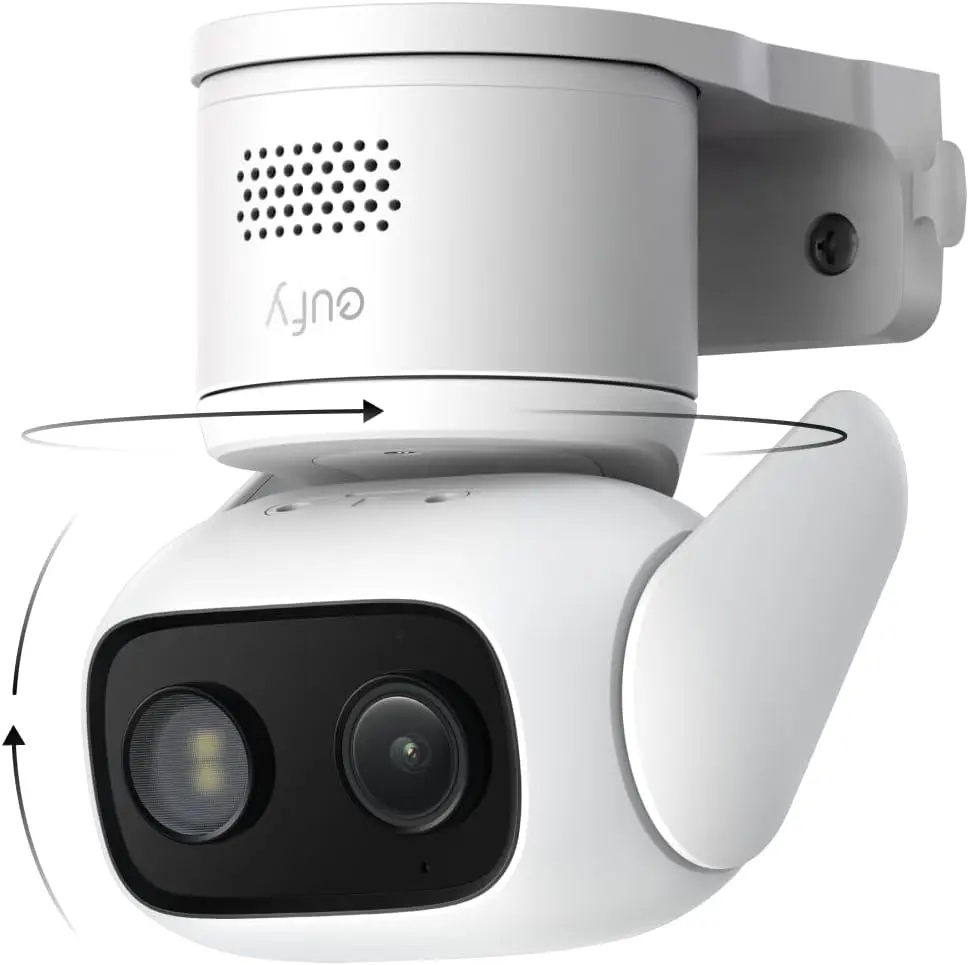

360° Pan Tilt Camera, Indoor Outdoor, Dual Antenna, Color Night Vision, Local Storage, No Fee, AI Detection, 24/7 Recording