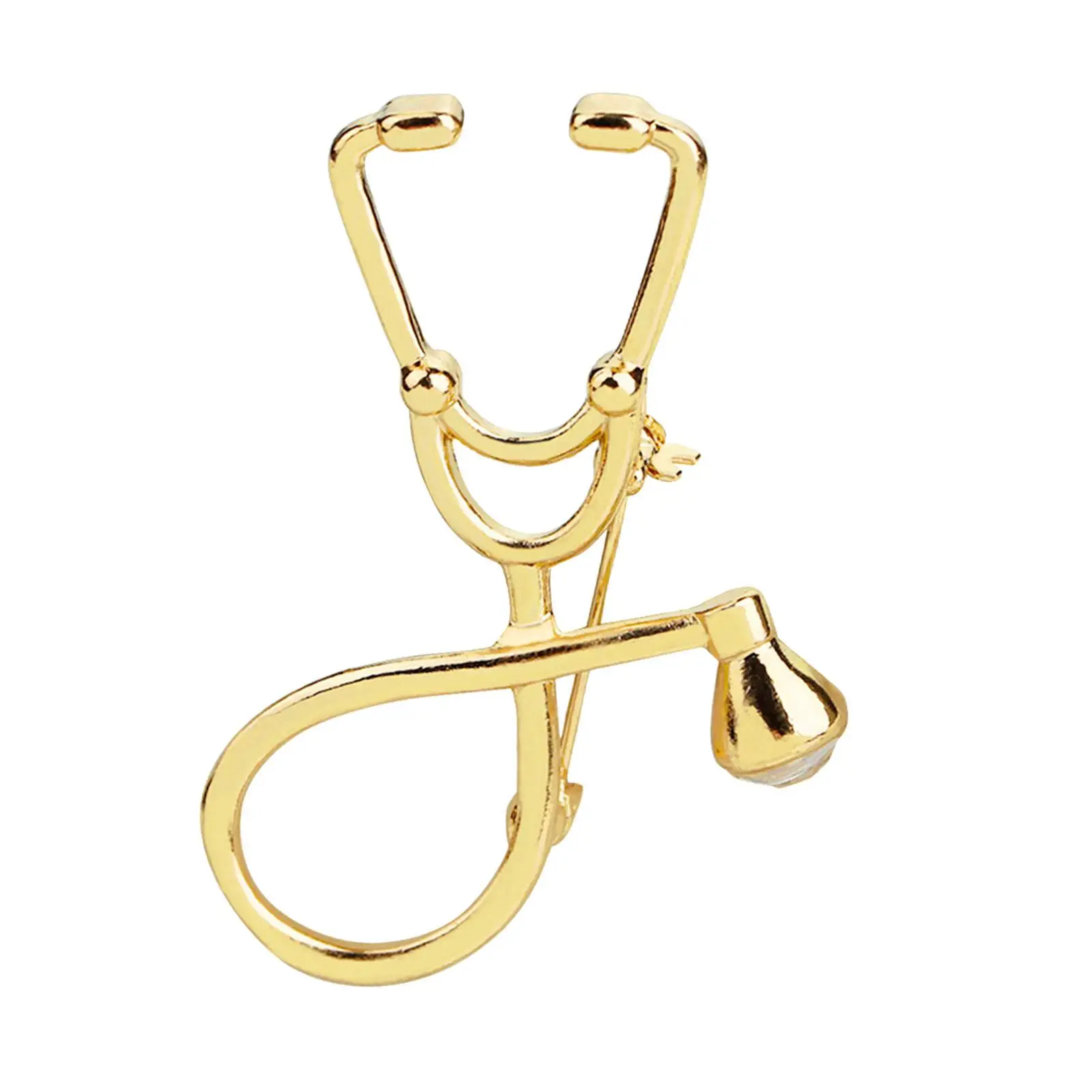 Stethoscope Brooch Pin Jewelry Elegant Lapel Pin for Suit Clothing Wedding