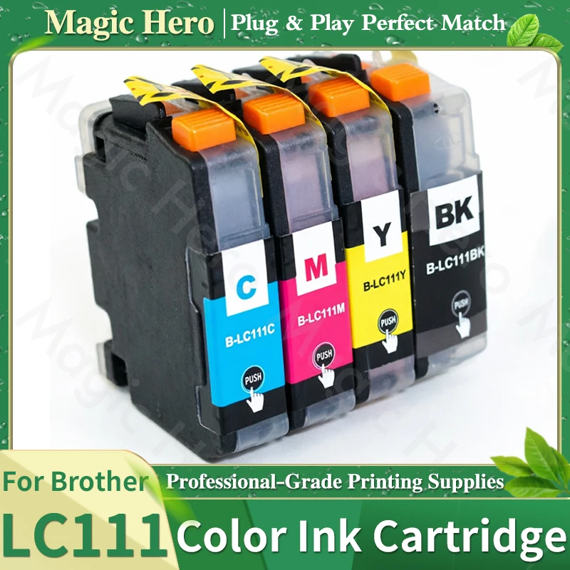 LC111 B-LC111 LC-111 Compatible Color Ink Cartridge For Brother DCP-J552N DCP-J752N DCP-J557N DCP-J757N MFC-J980DN-B/W Printer