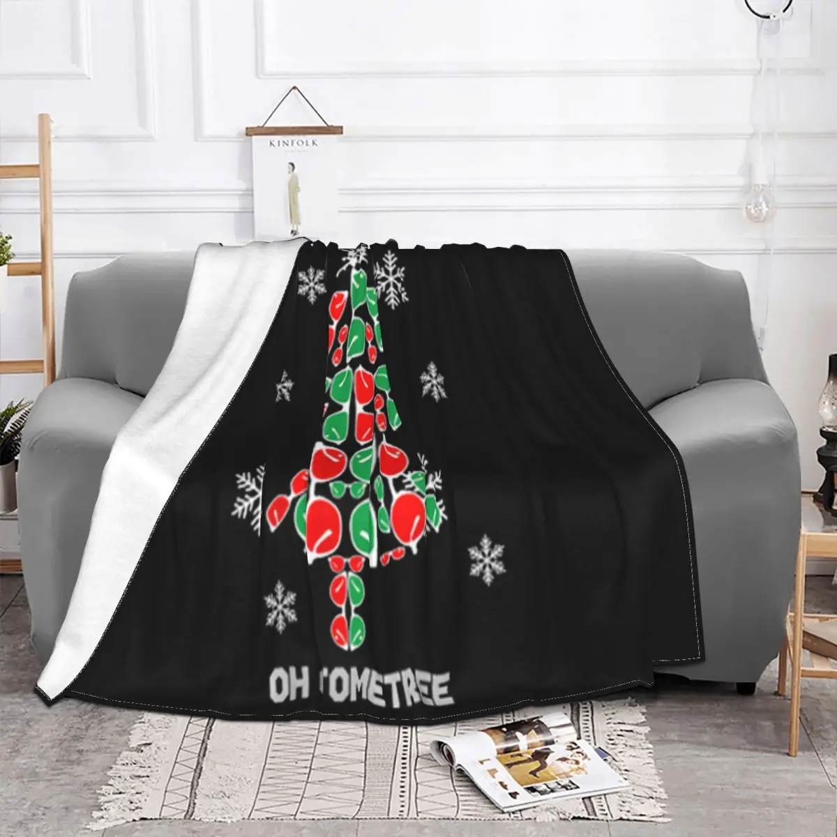 Original Optometrist Christmas Tree Optometree Funny Optician Gift Hip Hop Male Throw Blanket