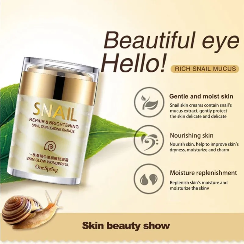 Anti-aging whitening snail cream to remove eye bags collagen skin care set skin care cream to lighten eye circles eye cream