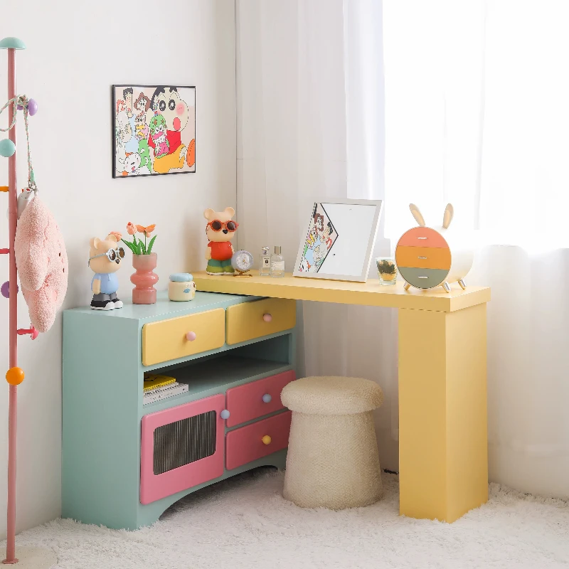 Dopamine integrated dresser cream style makeup table bedroom storage locker color bedside multi-functional chest