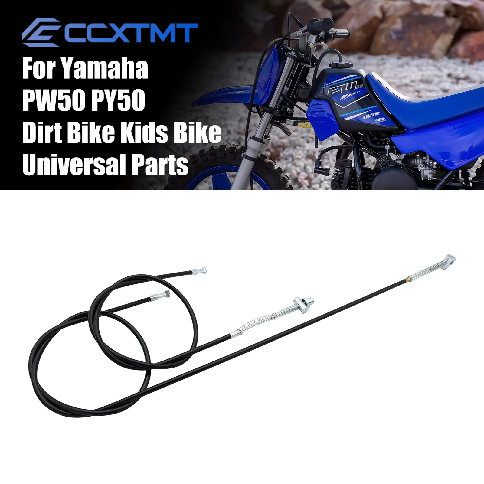 Cavo Freno Anteriore e Posteriore Moto per YAMAHA PY50 PW50 50cc 1981-2009, Cavo Freno a Tamburo, Ricambi Universali per Moto da Cross e Bici per Bambini